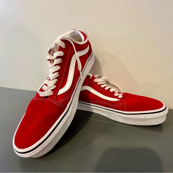 Vans Old Skool Skate Unisex Off The Wall Red  Shoes Sneakers Size M8 W 9.5 - Picture 8 of 8